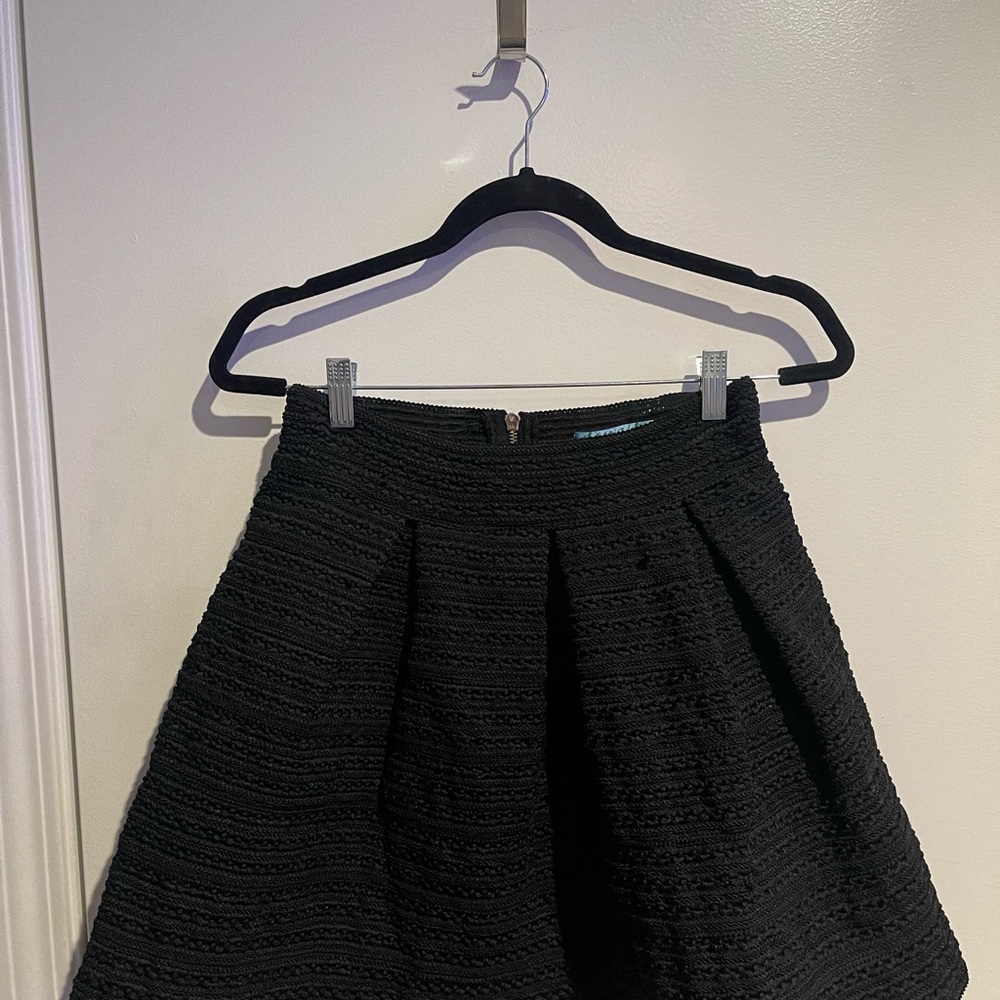 Elegant Black Textured Skirt